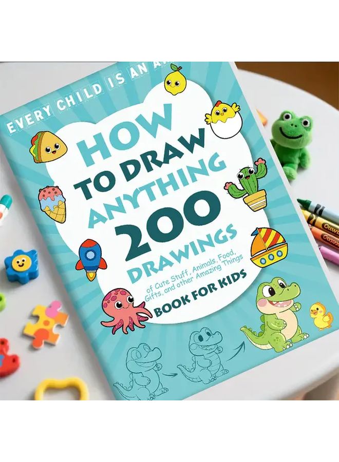 كتاب الرسم الأزرق: 200 رسمة توضيحية خطوة بخطوة دليل للفنانين الصغار - Image 2