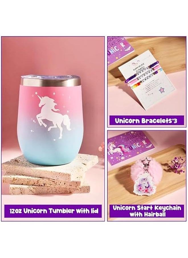Beauenty - Unicorn Toys for Girls Age 6-10,Unicorn Gift Box Set for Girls,Gifts for Girls with Unicorn Blanket Bag Eye Mask and Bracelets,New Year Birthday Children's Day Gifts for Girls﻿ (colourful) - Image 1