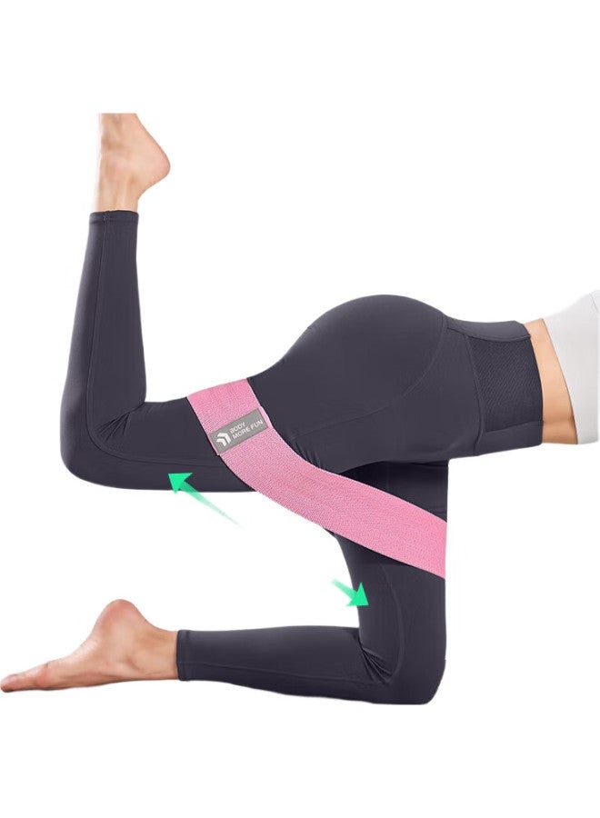 musIc Elastic Resistance Band For Women'S Fitness, Strength Training, Glute Exercises, Pink, 120 Lbs, Advanced Level - Image 1