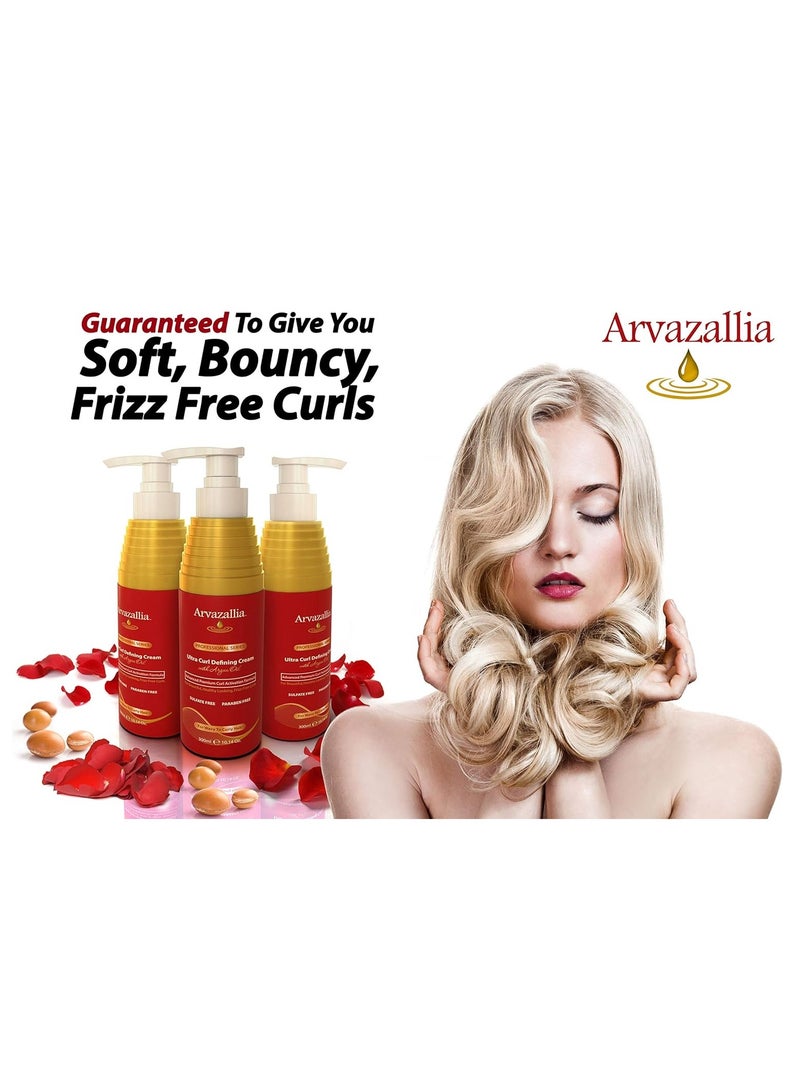 Arvazallia Ultra Curl Defining Cream with Argan oil for Wavy to Curly Hair 10.14oz 300ml - Image 2
