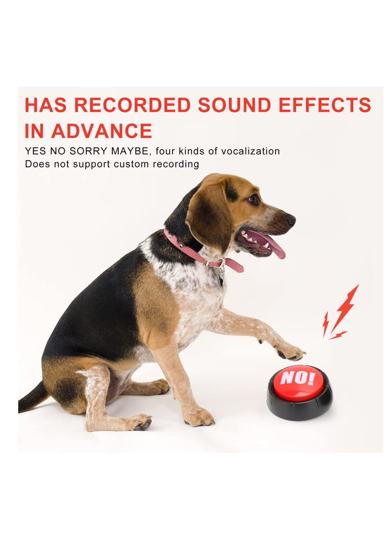 SYOSI 4Pcs Dog Communication Buttons, Pet Training Buzzer, with Yes/No/Sorry/Maybe 4 Sound Effects, Cats Talking Buttons, Interactive Toys, Language Educational - Image 2