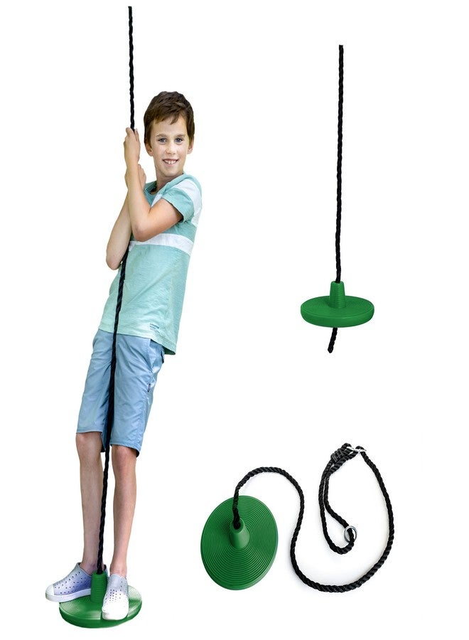 Squirrel Products Heavy Duty Plastic Tree Swing - Disc Rope Swing with Leg Protectors - Additions & Replacements - Outdoor Play Equipment - Green - Image 2