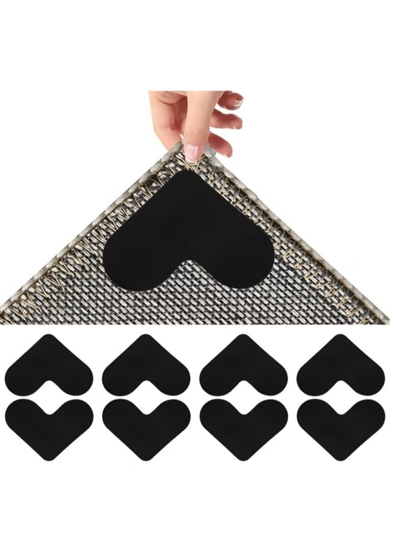 Rug Gripper Rug Tape Non Slip Rug Pads Carpet Tape Rug Tape Hardwood Floor Rug Gripper for Hardwood Floors Black  - Image 1
