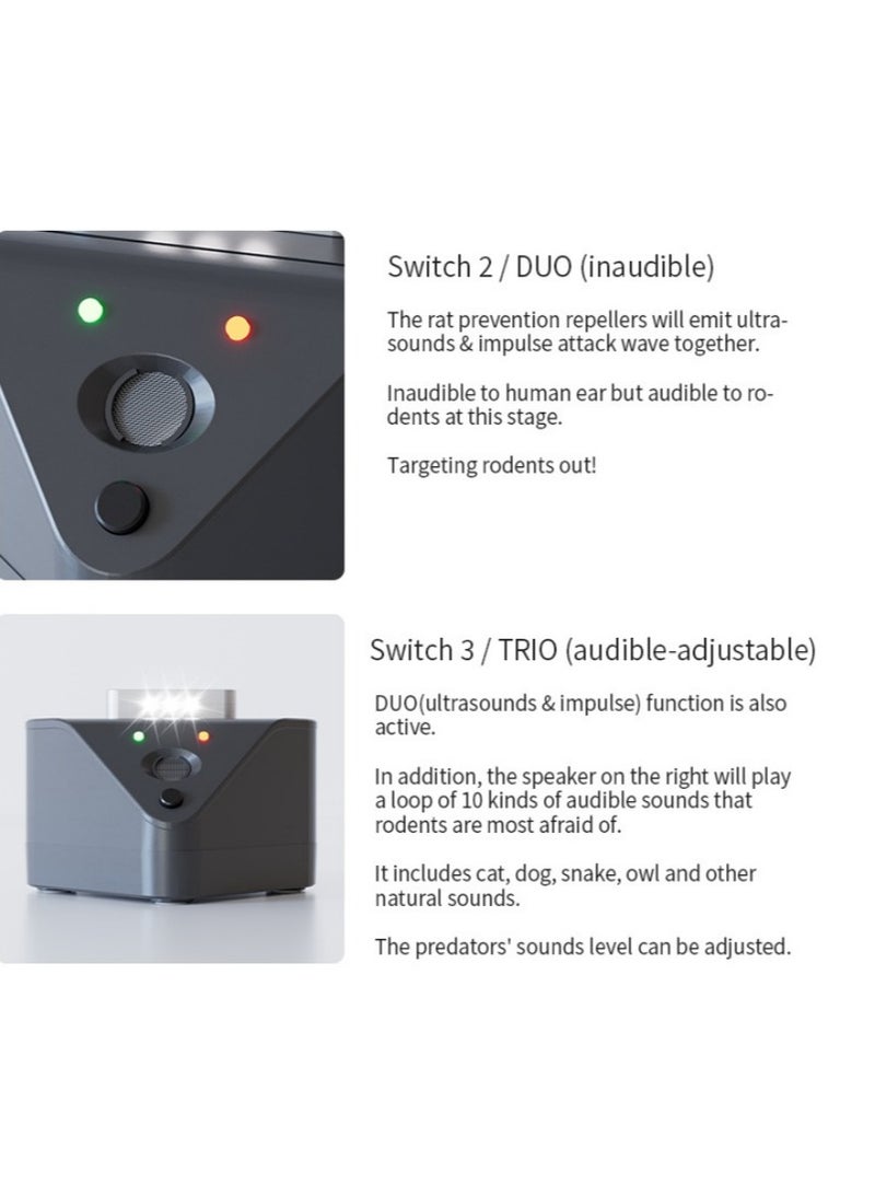 2025 New 4-in-1 Ultrasonic Pest Repeller | 360° All-Round Insect & Rodent Repellent | Home Smart Device for Mice, Mosquitoes, and Cockroaches
