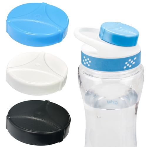 ziHenryDa 3 pcs Lid for Cirkul Water Bottle,Lid Compatible with Cirkul Bottle，Lid Applicable to for Cirkul Bottle of (Black/White/Blue) - Image 1