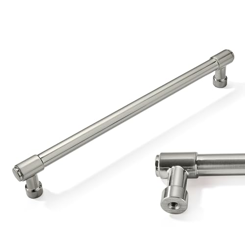 CABDM 2 Pack Kitchen Cabinet Handles 8 Inch Brushed Satin Nickel Cabinet Pulls Drawer Handles - Image 1
