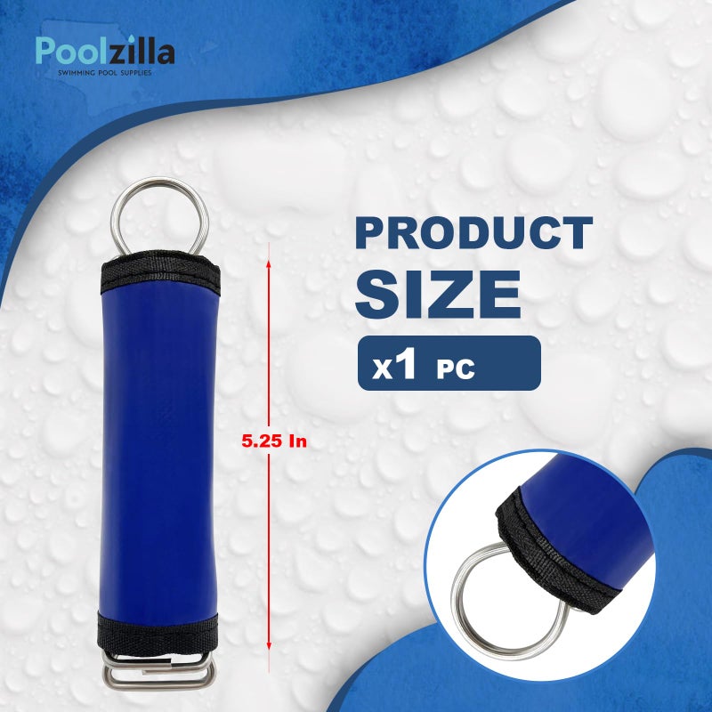 Poolzilla 1 Pack Pool Spring Wrap (Patented), Blue Pool Cover Spring Sleeve with Hook & Loop for Easy Installation, Made of Reinforced Heavy Duty Vinyl Coated PVC Tarpaulin, Spring Not Included - Image 2