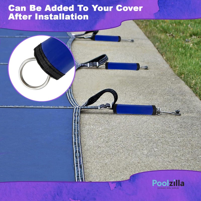 Poolzilla 1 Pack Pool Spring Wrap (Patented), Blue Pool Cover Spring Sleeve with Hook & Loop for Easy Installation, Made of Reinforced Heavy Duty Vinyl Coated PVC Tarpaulin, Spring Not Included - Image 4