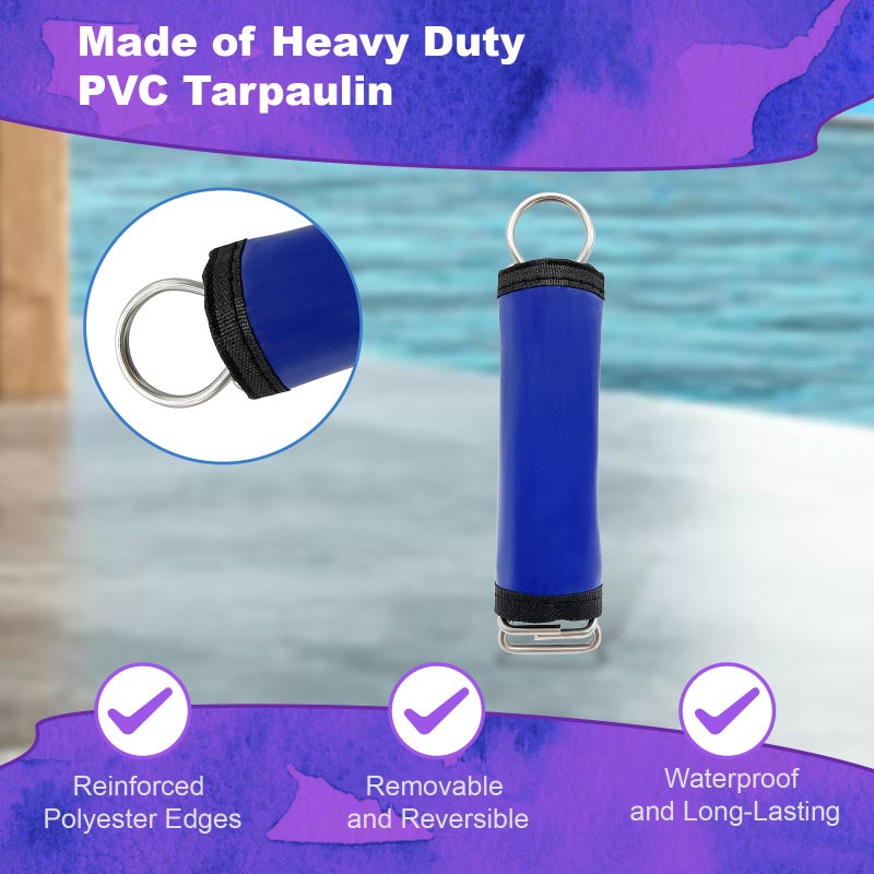 Poolzilla 1 Pack Pool Spring Wrap (Patented), Blue Pool Cover Spring Sleeve with Hook & Loop for Easy Installation, Made of Reinforced Heavy Duty Vinyl Coated PVC Tarpaulin, Spring Not Included - Image 3