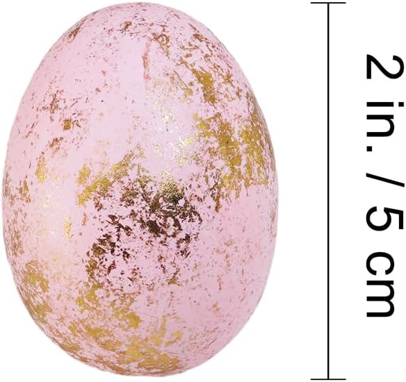 Winlyn 60 Pcs 6 Colors Foam Easter Eggs Pastel Easter Eggs Decorations Gold Leaf Easter Eggs Small Decorative Gold Speckled Eggs for Easter Basket Fillers Table Setting Spring Party Party Favors - Image 3