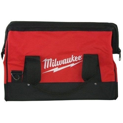 Milwaukee 17 Inch Heavy Duty Canvas Tool Bag with 6 Interior Pockets, Reinforced Bottom, and Strap Ring (Shoulder Strap Not Included) - Image 1