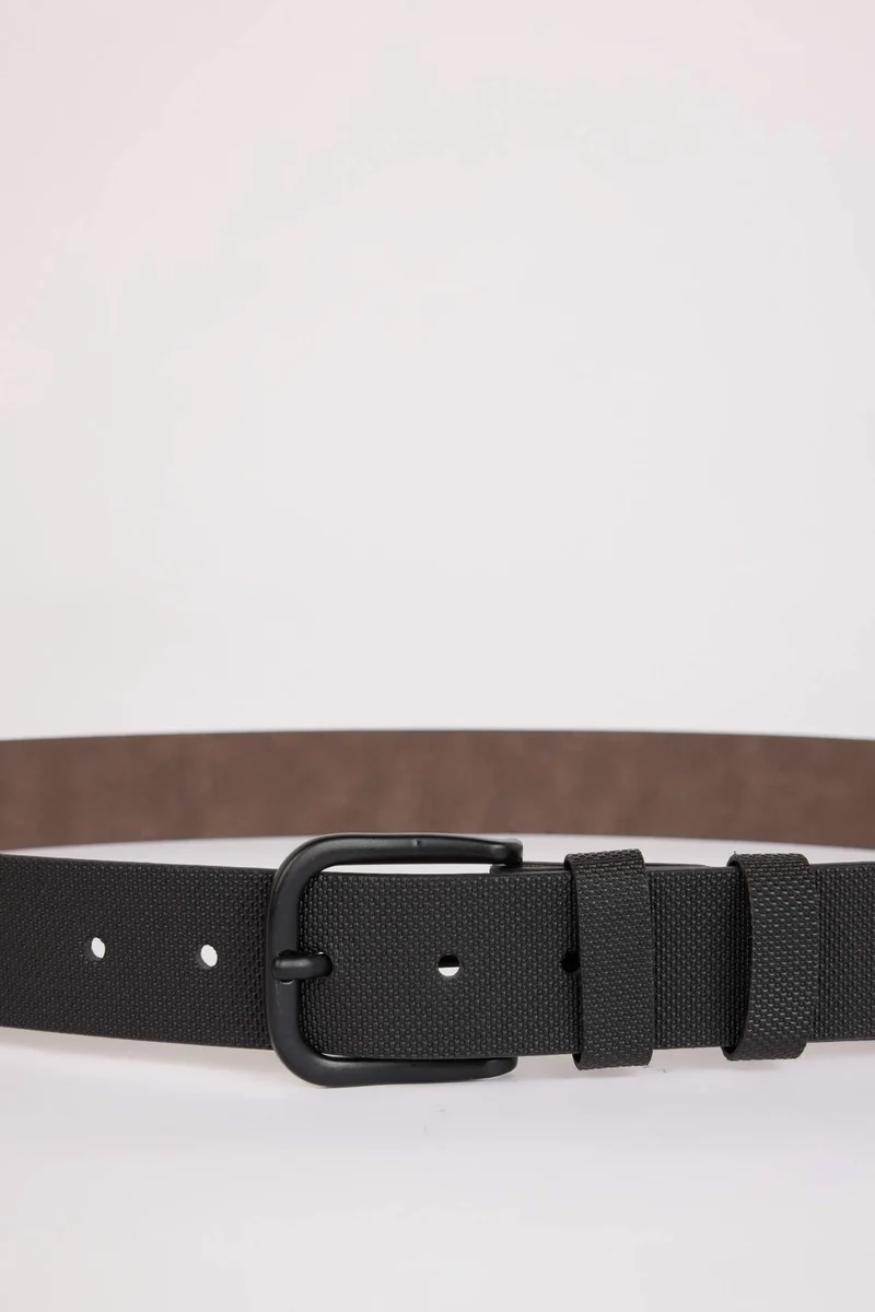 Defacto  Man Oval Buckle Faux Leather Denim Belt for Men | Best Price UAE