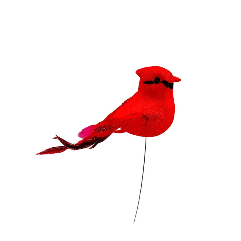 Berfutall مقطع Berfutall -Cardinal على زينة زخرفة شجرة عيد الميلاد - ريش أحمر من 24 قطعة لكل منها 2.8 "LON (D) - Image 3