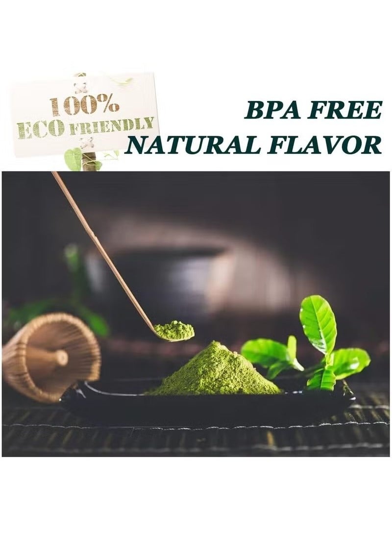 بيوينتي مجموعة شاي ماتشا من 4 قطع - طقم خفاقة ماتشا وعاء سيراميك لماتشا مع خفاقة، حامل خفاقة أبيض، مغرفة تقليدية - طقم متكامل لأدوات تحضير ماتشا التقليدية (باللونين الوردي والأبيض) - Image 5