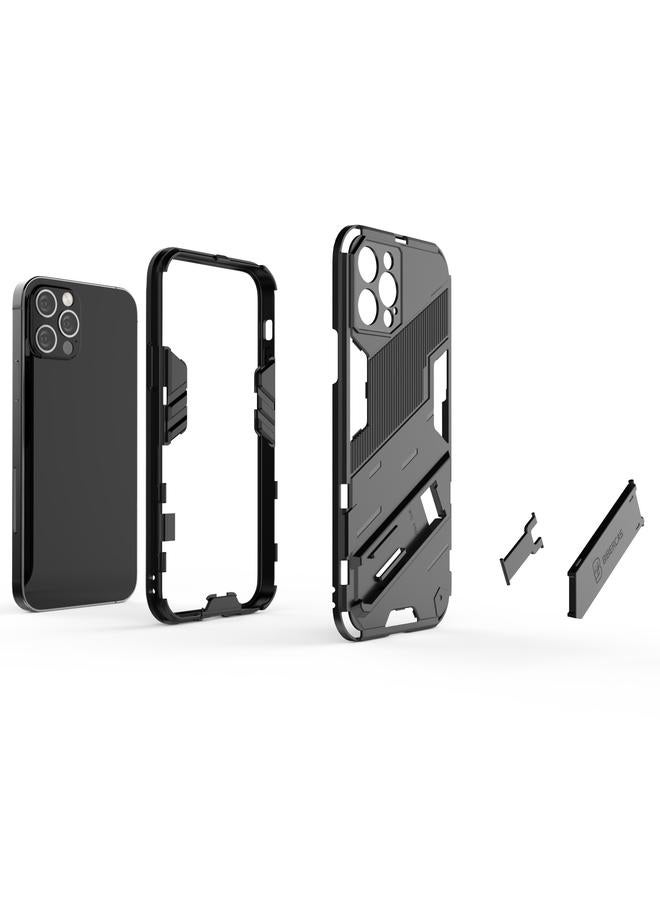 Zaboon Case For iPhone 12 Pro Punk Armor 2 in 1 PC + TPU Shockproof Case with Invisible Holder - Image 5