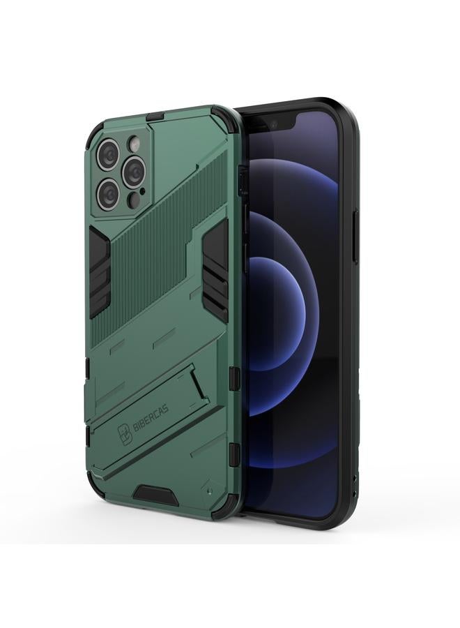Zaboon Case For iPhone 12 Pro Punk Armor 2 in 1 PC + TPU Shockproof Case with Invisible Holder - Image 1