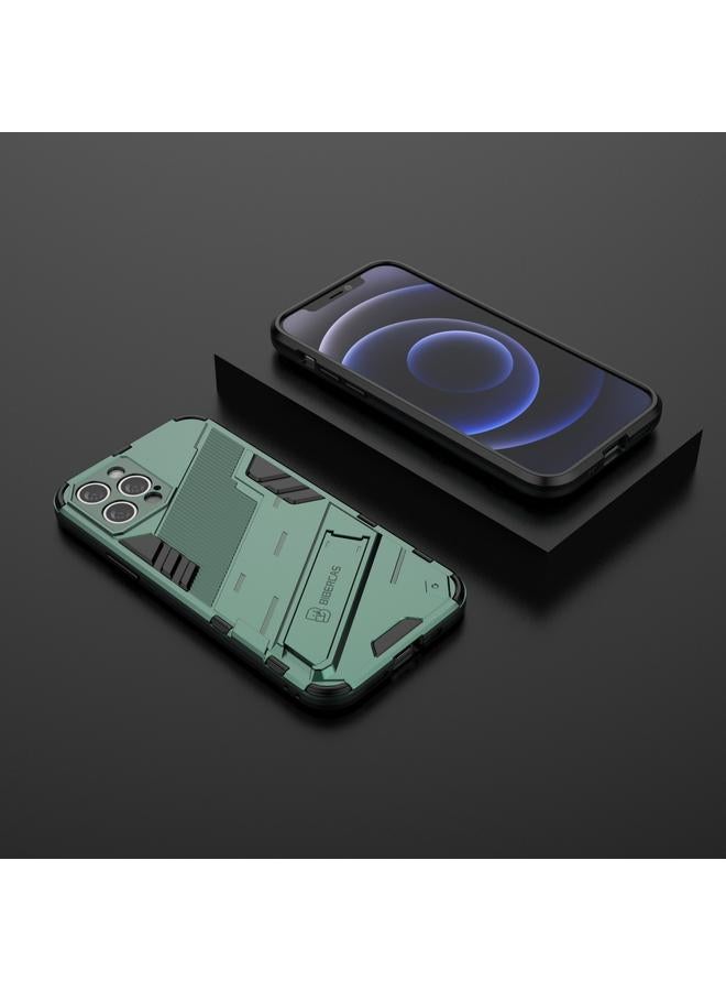 Zaboon Case For iPhone 12 Pro Punk Armor 2 in 1 PC + TPU Shockproof Case with Invisible Holder - Image 2