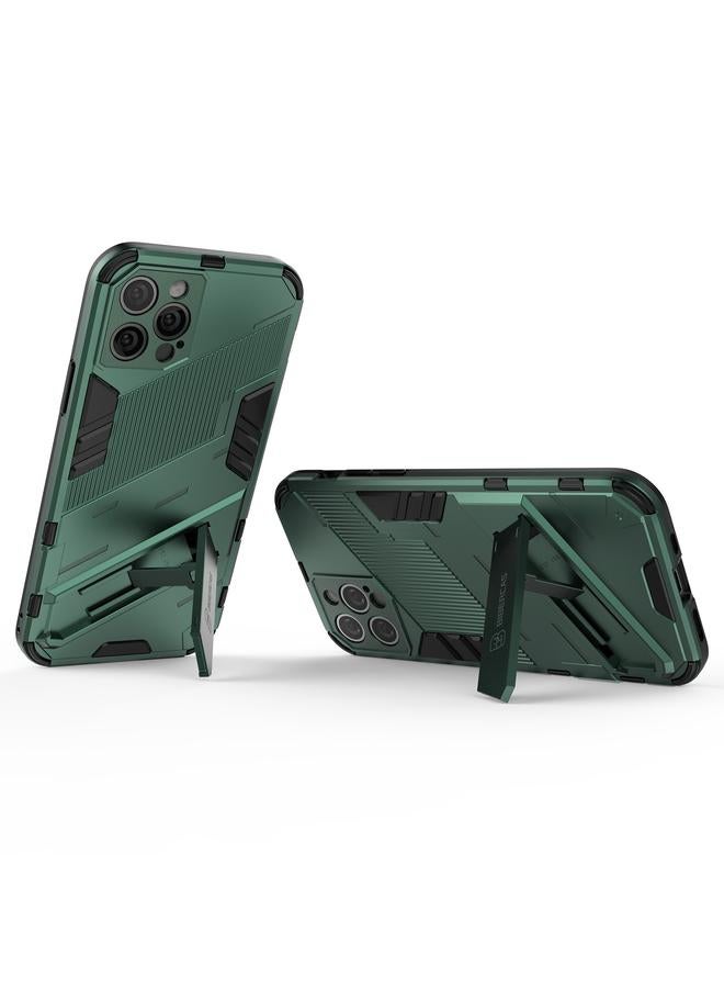 Zaboon Case For iPhone 12 Pro Punk Armor 2 in 1 PC + TPU Shockproof Case with Invisible Holder - Image 3