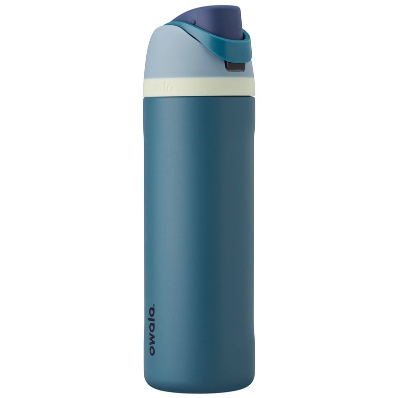 Owala Owala FreeSip Insulated Stainless Steel Water Bottle with Straw BPAFree Sports Water Bottle Great for Travel 24 Oz Denim 