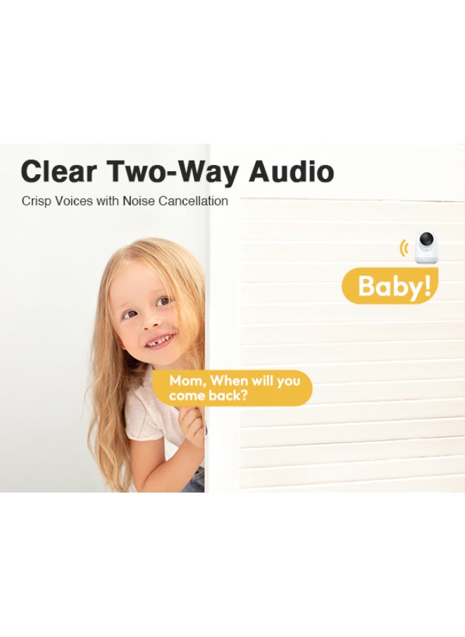 Botslab - Indoor Camera (C222) 3K 5MP HD,Wi-Fi, Multi-scenes AI recognition, One-Touch Calls, 360° Smart Tracking, AI-powered detection(Crying Detection, Gesture Call) - Image 1