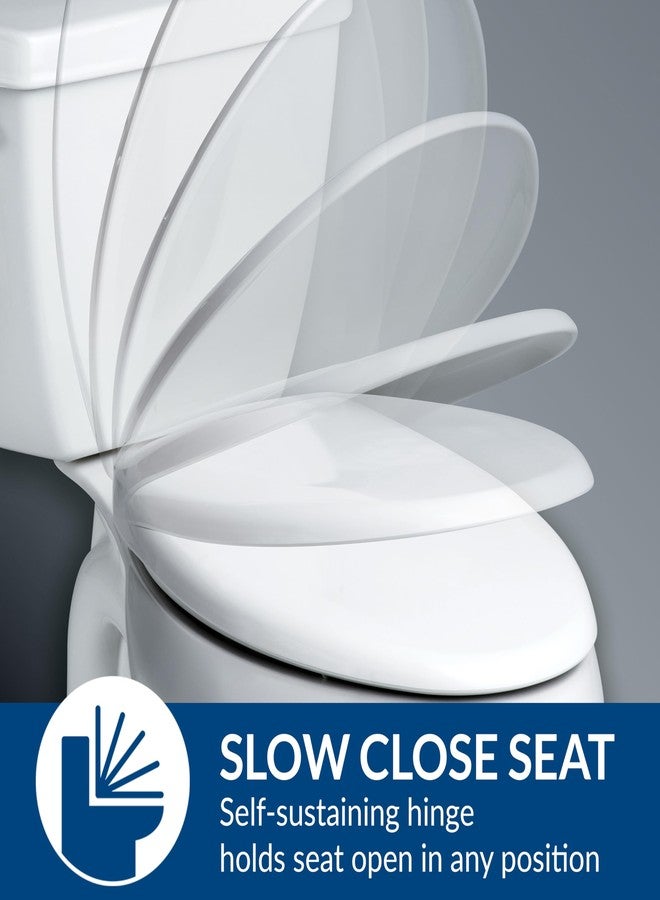 Bemis CHURCH 9500SSCT Commercial Open Front Plastic Toilet Seat, Extra Heavy Duty Slow Close Industrial Seat without Lid, Secure Installation, Made in USA, Elongated, White - Image 5