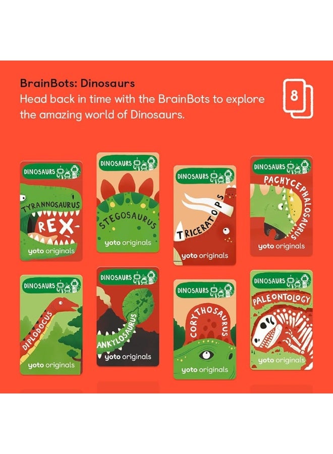 Yoto BrainBots: Dinosaurs â€“ 8 Kids Audiobook Cards for Use with Yoto Player & Mini All-in-1 Audio Player, Educational Screen-Free Listening with Fun Stories for Learning & Interactive Quizzes, Ages 6+ - Image 5