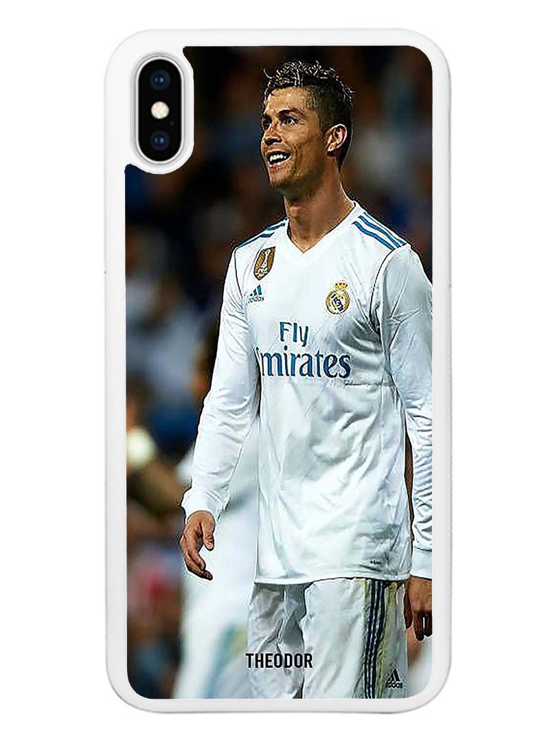 Theodor Protective Case Cover For APPLE IPHONE XS MAX  Ronaldo Smiling (White Bumber) - Image 1