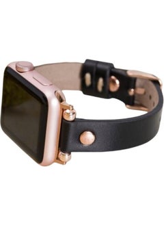 Vagave Apple Watch Compatible Women's Leather Band Slim 38 40 41 mm Black  - Image 1