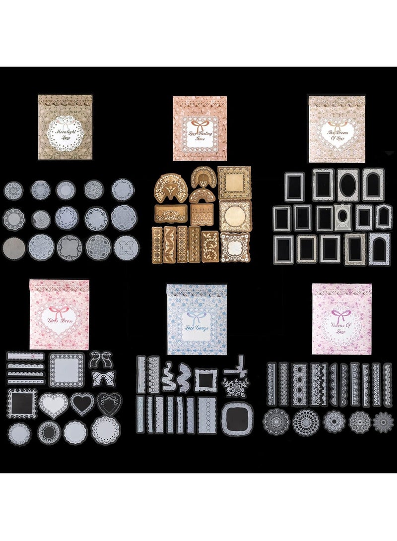 Y&D 180 PCS Scrapbook Stickers, Vintage Cutout Lace Scrapbooking Floral Embossed Paper for Journaling, DIY Crafts, and Embellishment Supplies  - Image 4