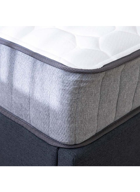 Natural Memory Foam With Pocket Spring Mattress Medium Firm Feel Queen Mattress Spine Balance For Pressure Relief 26 cm Thickness White Size L200xW150Cm