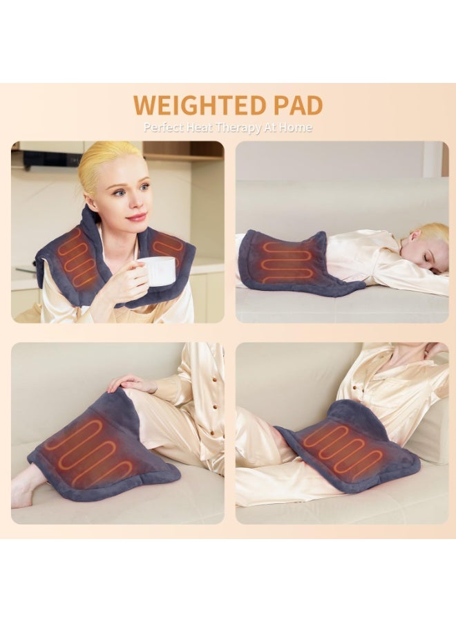 Electric Neck and Shoulder Heating Pad with 9 Heat Settings, Wearable Heated Wrap with 2 Hour Auto Off Timer, Adjustable Warmth for Home and Office Use - Image 2