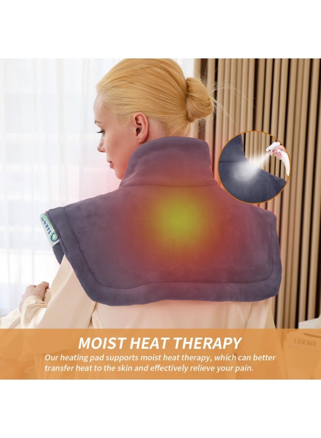 Electric Neck and Shoulder Heating Pad with 9 Heat Settings, Wearable Heated Wrap with 2 Hour Auto Off Timer, Adjustable Warmth for Home and Office Use - Image 4