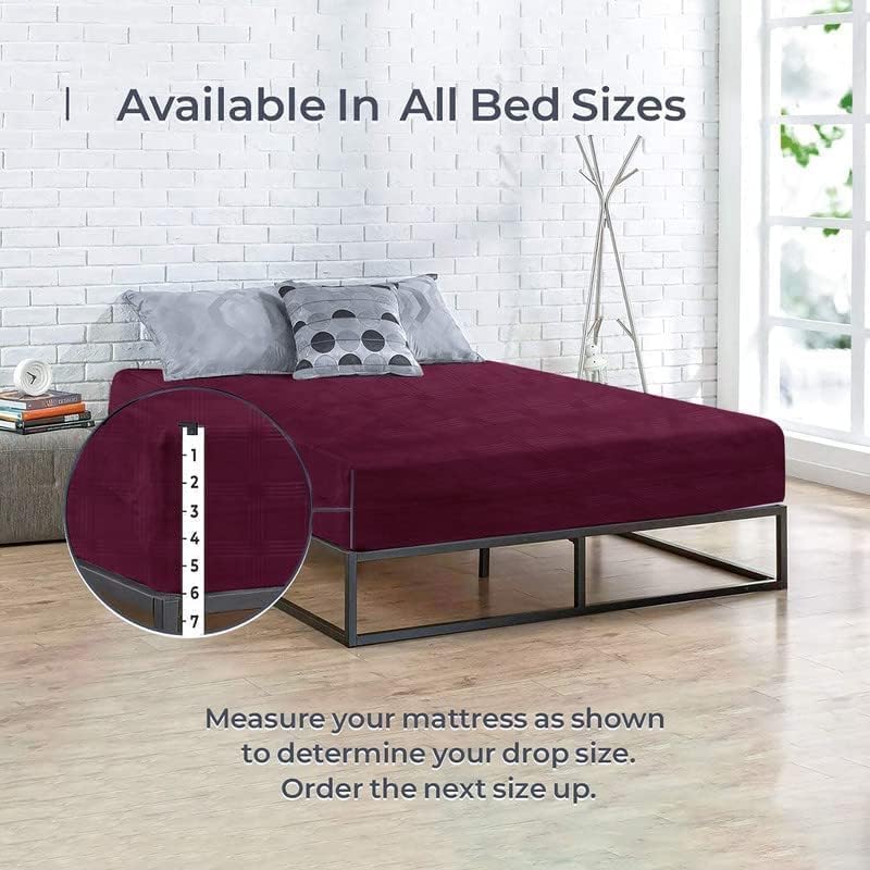 BSB HOME ® Premium Cotton Mattress Cover/Protector with Zipper Chain|Provides All Around Protection with 360° Encasing |Single Size Bed - 78x60+6 inches (6 x 3 ft Mattress) - Pack of 1 -Maroon - Image 5