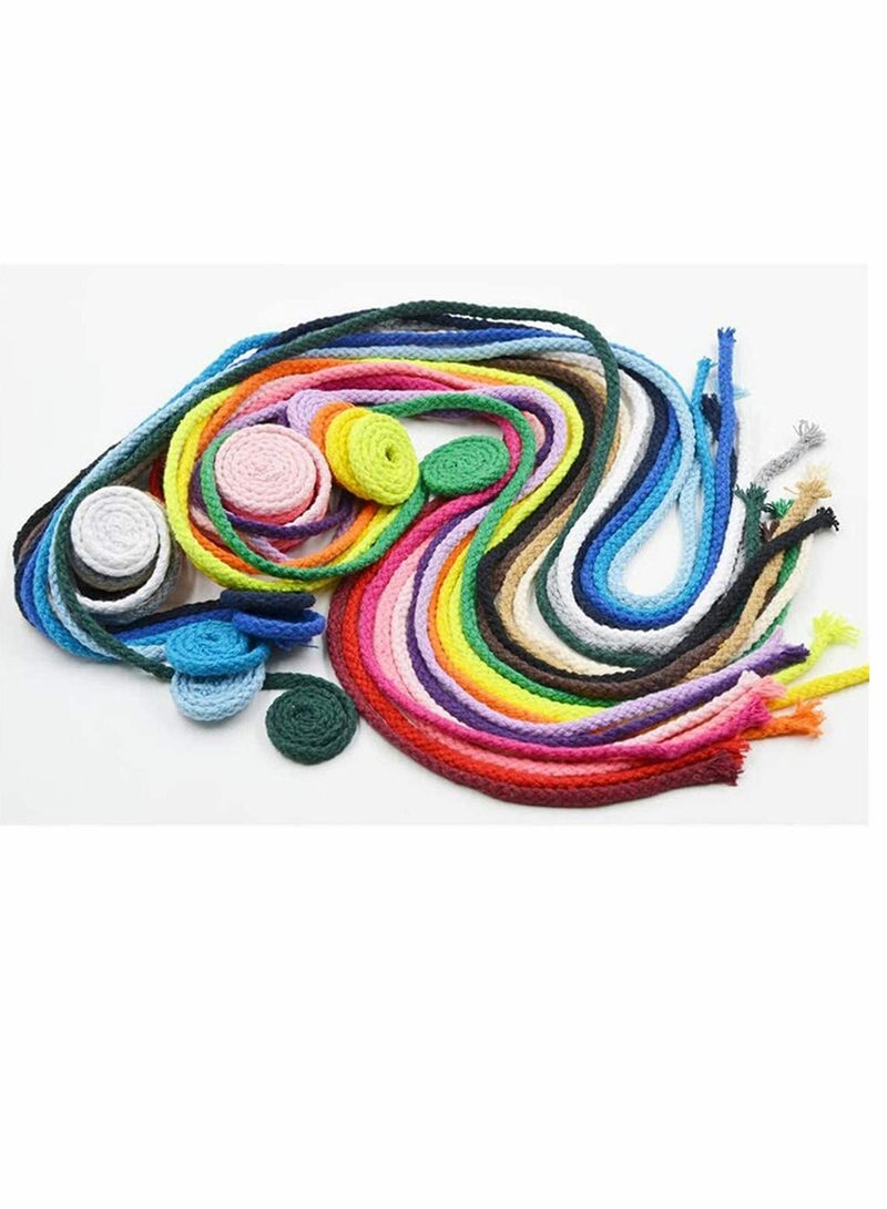 Excefore Natural Cotton Rope 8 Strand Braided Cotton String for Craft Knitting Thread for Wall Hanging and DIY Crafts - Image 4