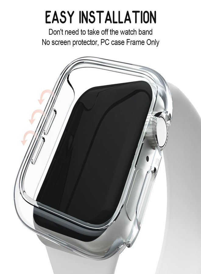 Mugust 4 Pack Hard PC Bumper Case Compatible with Apple Watch SE (2nd Gen) Series 6 5 4 SE 40mm Without Glass Screen Protector, Ultra-Thin Scratch Resistant Edge Frame Cover for iWatch 40mm - Image 4