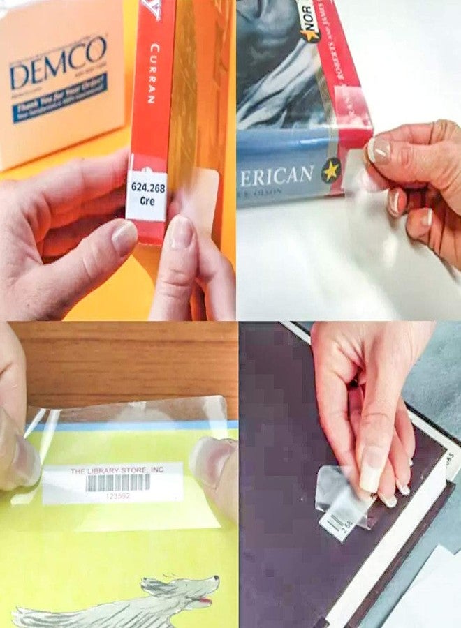 ريماركابل واقيات ملصقات شفافة، مقاس 1 1/4 × 3 1/2 بوصة - واقيات ملصقات فينيل لامعة - 500 واقي ملصق مستطيل/لفة - Image 5