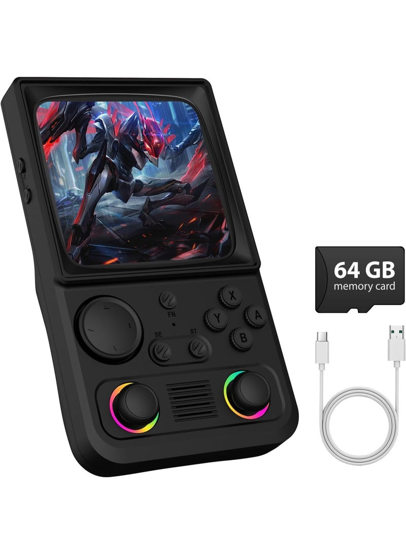 JAJEEK R36TMAX Retro Handheld Game Console, 4.0 Inch IPS HD Screen, Portable Retro Gaming Device with 64GB Built-In Storage, 18,000+ Classic Games, WiFi & OTG Support, Classic Black - Image 1