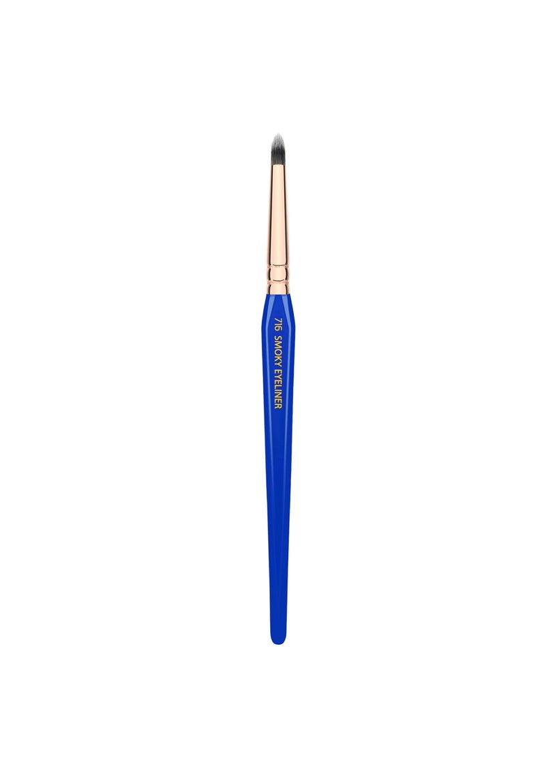 Bdellium Tools Bdellium Tools Professional Makeup Brush - Golden Triangle 716 Smoky Eyeliner - With All Vegan and Soft Synthetic Fibers, For Thick Lining (Blue, 1pc) 