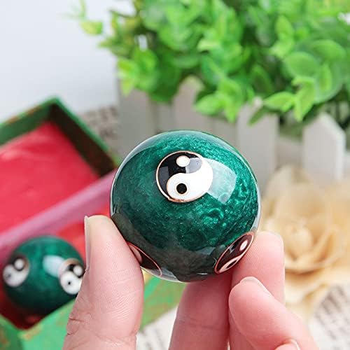 Acxico 2Pcs Chinese Health Exercise Stress Baoding Balls Relaxation Therapy YIN YANG - Image 3