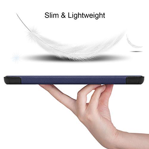 Robustrion Smart Trifold Hard Back Flip Stand Case for Lenovo Tab E8 - Navy - Image 2