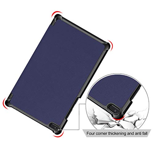 Robustrion Smart Trifold Hard Back Flip Stand Case for Lenovo Tab E8 - Navy - Image 4