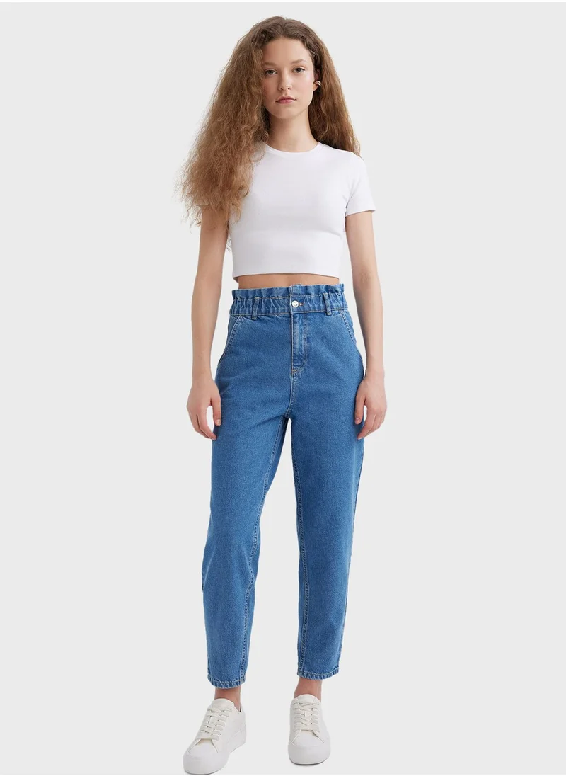 DeFacto Paperbag Fit Jean Trousers