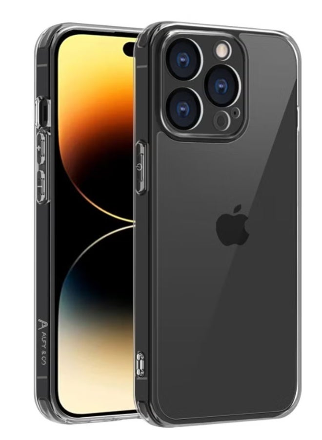 ALFY & CO iPhone 15 Pro Max Case Clear 6.7 inch Anti-Yellowing Mil-Grade Anti-Drop iPhone 15 Pro Cover Transparent, Slim Crystal iPhone 15 Pro Max Case, Full Lens Protection, Shockproof Anti-Scratch Clear - Image 1