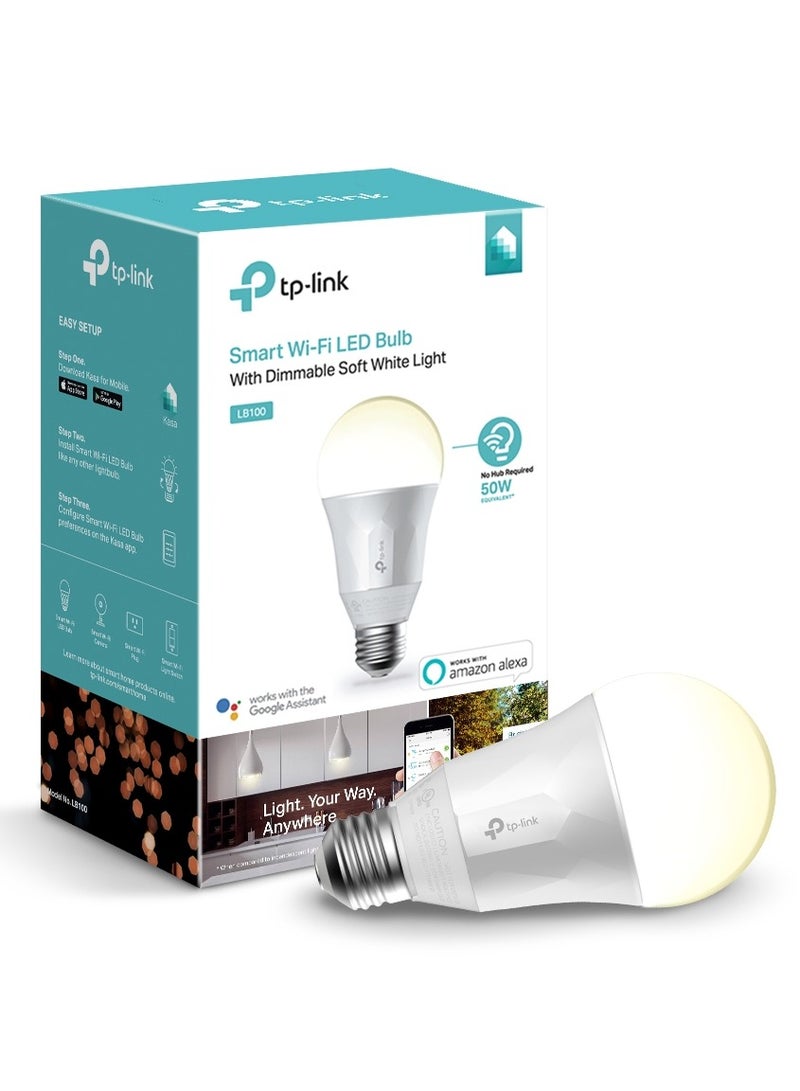 TP-LINK LB100 Smart Wi-Fi Dimmable LED Light Bulbs for Energy-Efficient Lighting, Pack of 3, White - Image 4