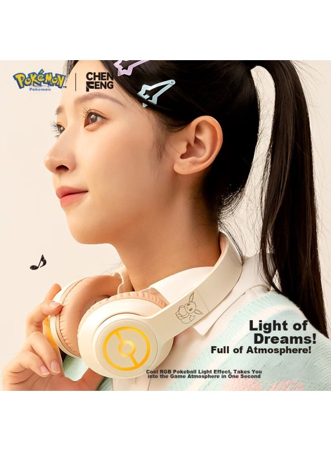 Chen Feng Chenfeng Pokemon Pm03 Wireless Bluetooth Headphones, Long Battery Life, Gaming And Music Headphones For Sports, Aroora Six-tail Series, Compatible With Apple, Huawei, Xiaomi And Other Devices - Image 3