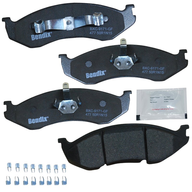Bendix Priority1 CFC477 Ceramic Front Brake Pads for Jeep Cherokee 2001-1990, Comanche 1992-1990, Grand Cherokee 1998-1993, TJ 2006-1997, Wagoneer 1990, Wrangler 1995-1990, Wrangler 2006-1997 - Image 5