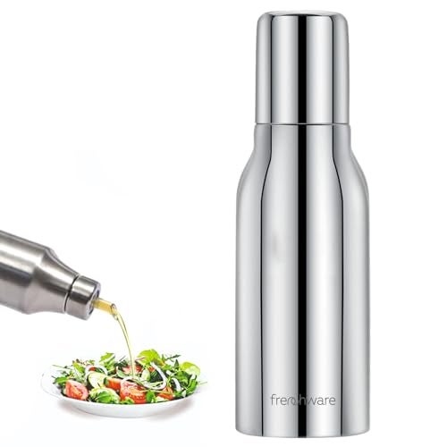 Frenchware Stainless Steel Oil Dispenser Pot, 1l Capacity, Comes with Lid, Leakproof Anti-Drip Pourer, BPA-Free, Airtight, Easy to Clean, Oil & Vinegar Container, Eco-Friendly, Sturdy, Easy Grip - Image 1