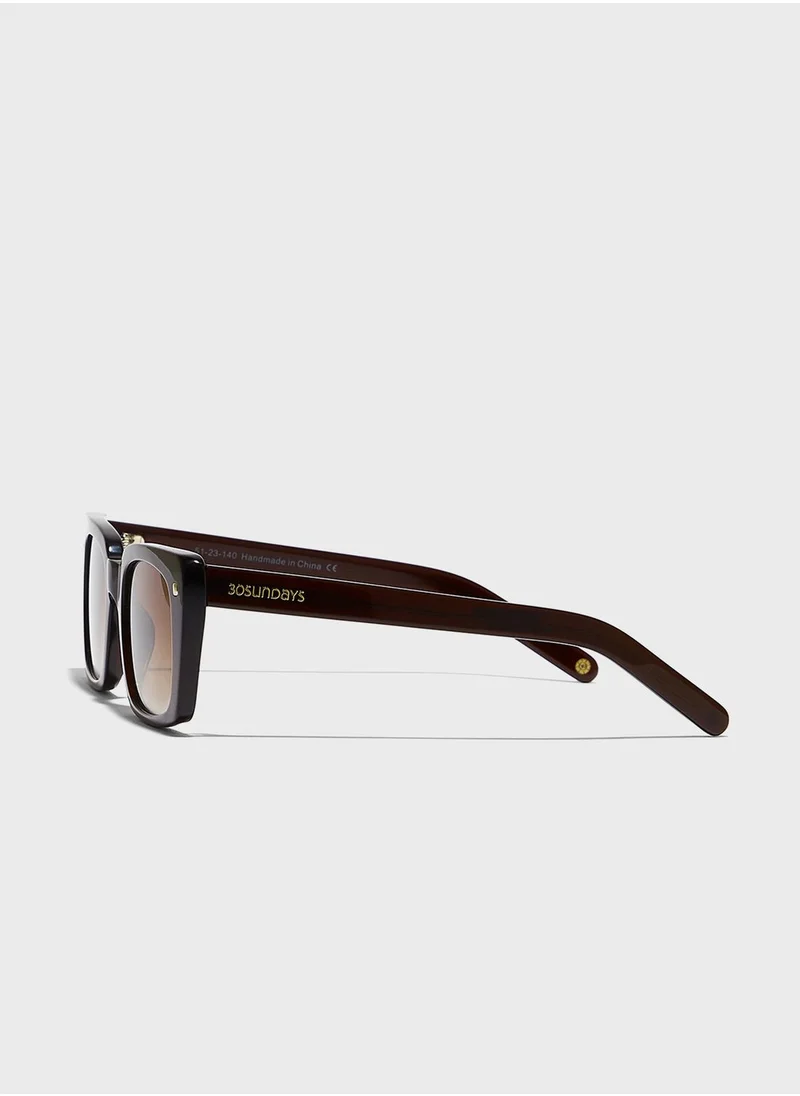 30Sundays Wow Rectangular Sunglasses