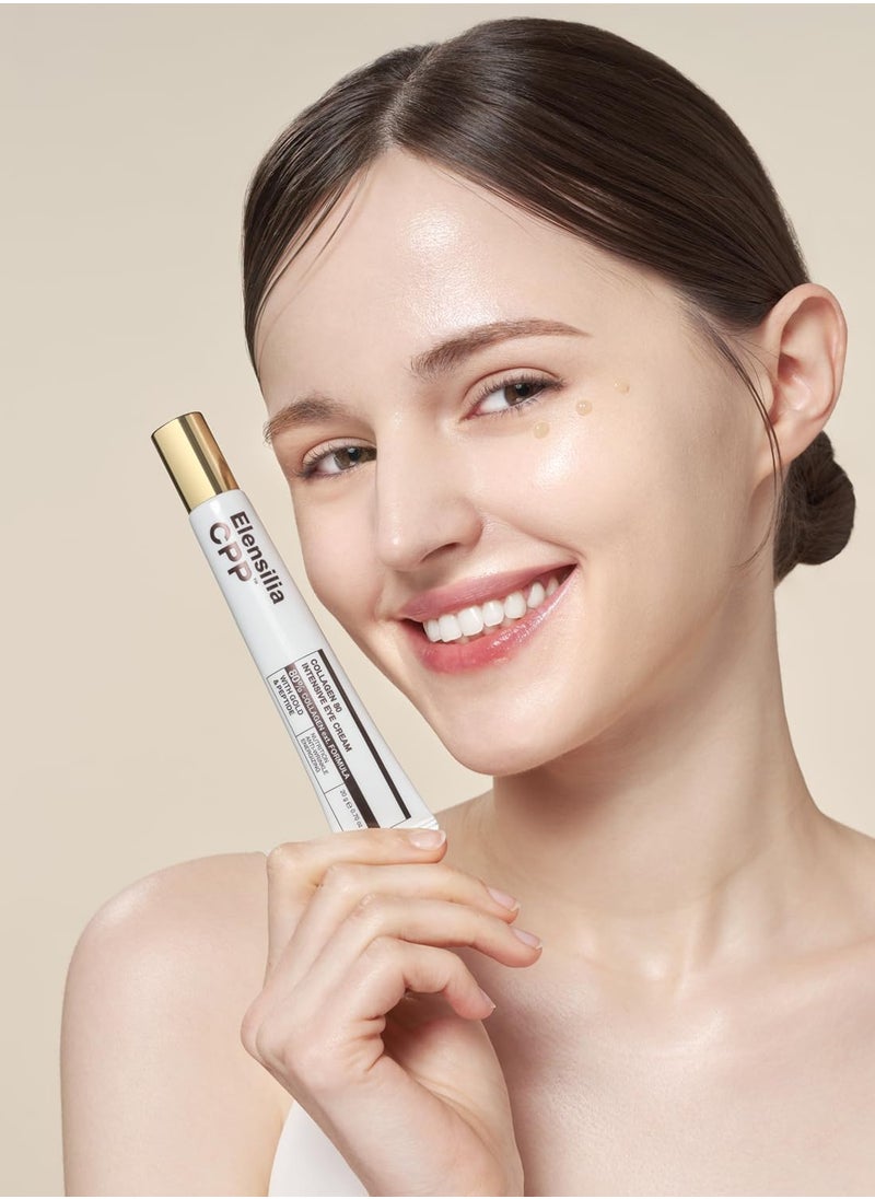 Elensilia 80% Collagen With Gold Peptides Eye Cream - Snail Secretion Filtrate + Matrixyl 3000 + Haloxyl For Wrinkles, Dark Circles, Moisturizer - Korean Skin Care, 0.7 fl.oz  - Image 2