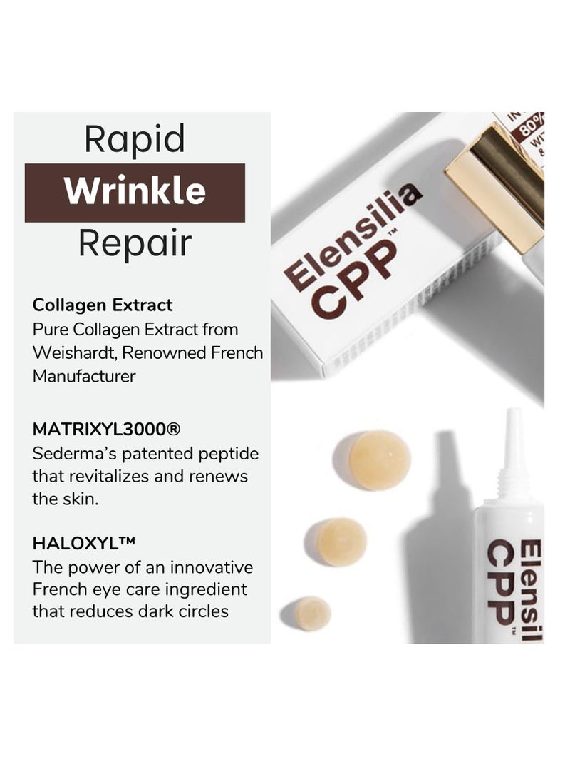 Elensilia 80% Collagen With Gold Peptides Eye Cream - Snail Secretion Filtrate + Matrixyl 3000 + Haloxyl For Wrinkles, Dark Circles, Moisturizer - Korean Skin Care, 0.7 fl.oz  - Image 3